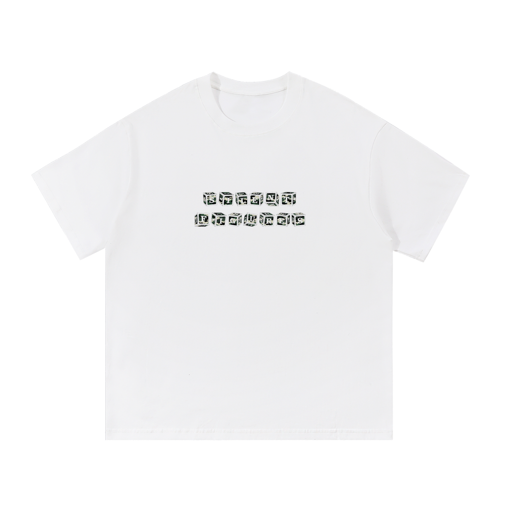 TEE - GREEN CAMO DICE [WHITE]
