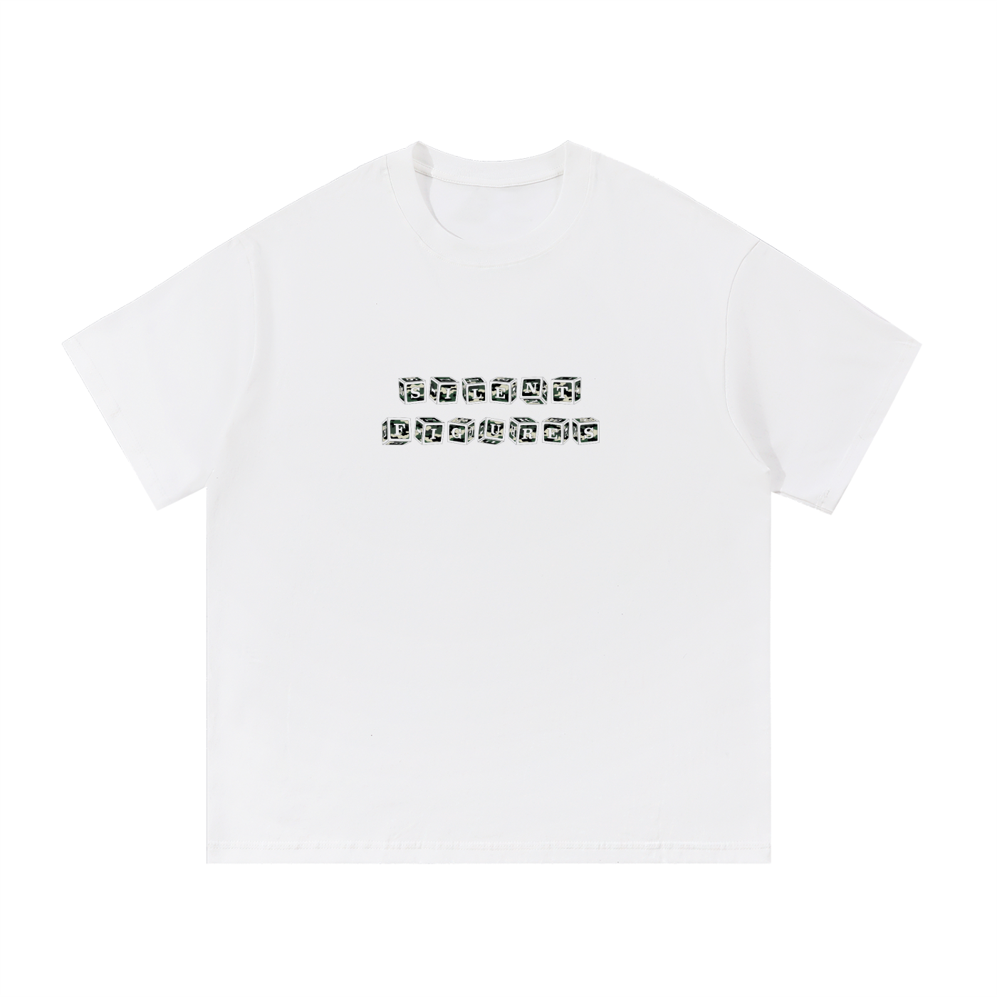 TEE - GREEN CAMO DICE [WHITE]